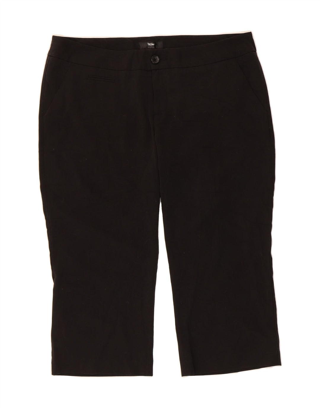 MOSSIMO Womens Stretch Straight Capri Trousers US 14 XL W38 L21 Black Vintage Mossimo and Second-Hand Mossimo from Messina Hembry 