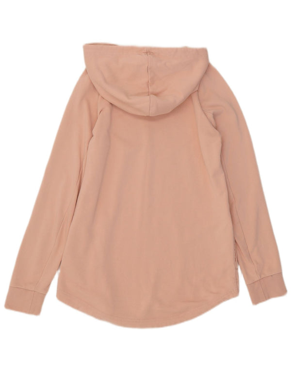 Adidas Damen Graphic Hoodie Pullover UK 12/14 Mittelrosa Baumwolle