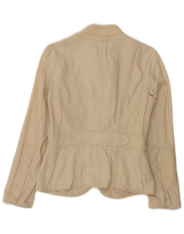 Zara Damen Utility-Jacke UK 12 Mittelbeige Baumwolle