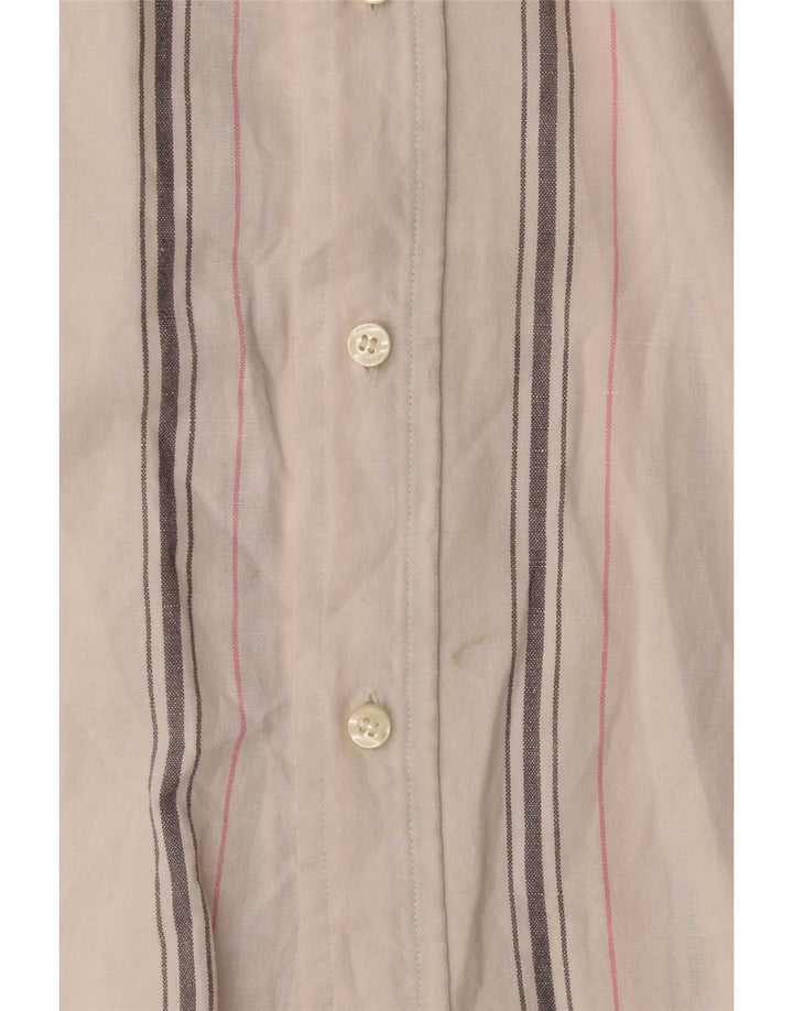 Murphy & Nye Herren Kurzarmhemd XL Weiß gestreift