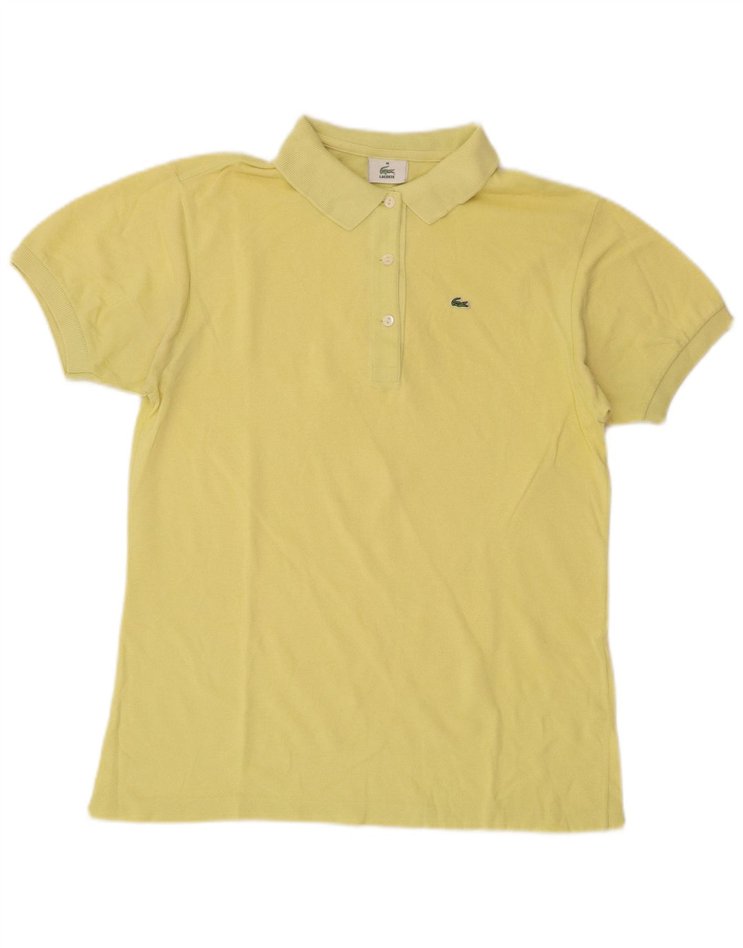 Lacoste Damen-Poloshirt, Größe 40, mittelgelbe Baumwolle