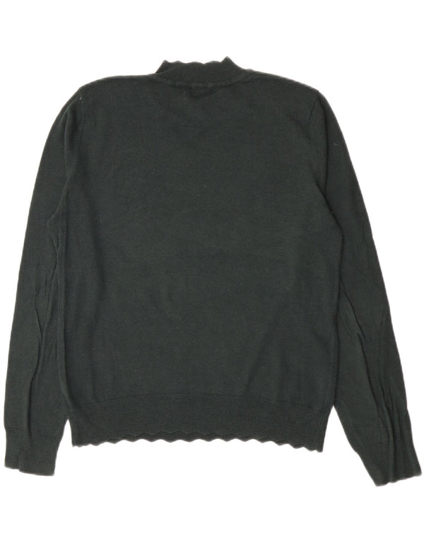 Oasis Rollkragenpullover für Damen, Gr. 40, Größe L, Grün, Baumwolle