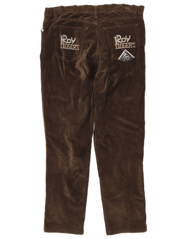 Roy Rogers Herren-Freizeithose aus geradem Samt, W32, L29, Braun