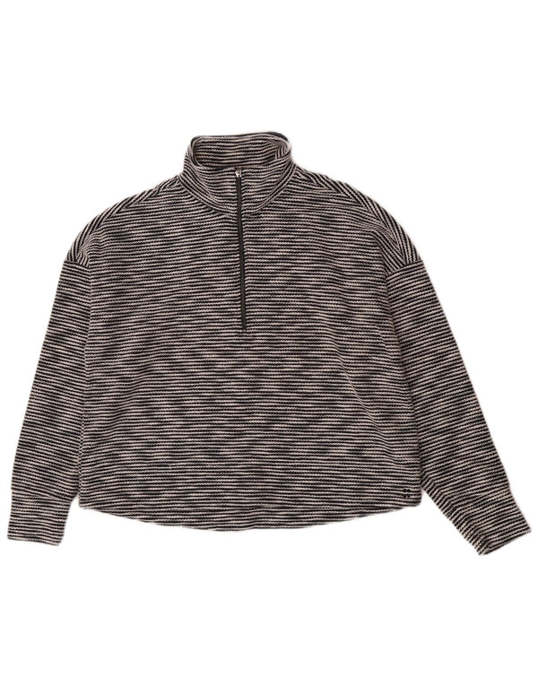 Sweaty Betty Damen Sweatshirt Pullover UK 16 Large Marineblau gestreift