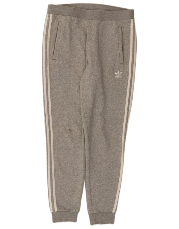 Adidas Mens Tracksuit Trousers Joggers Medium Grey Cotton