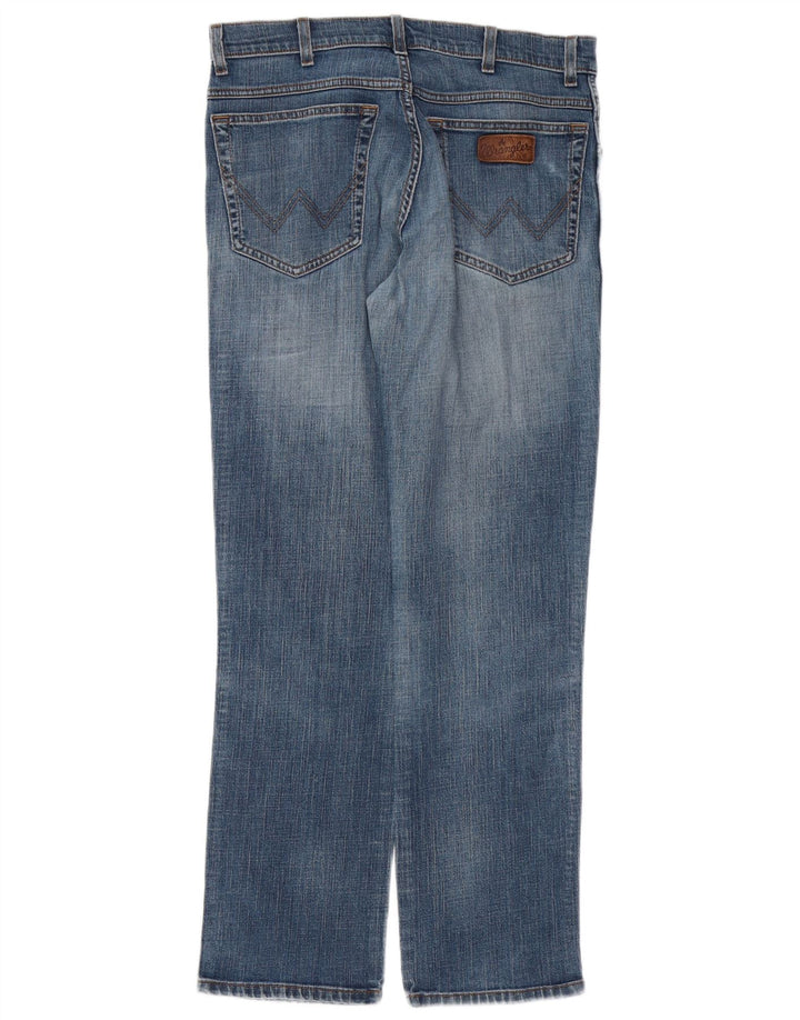 WRANGLER Herren Texas Stretch Straight Jeans W33 L30 Blaue Baumwolle
