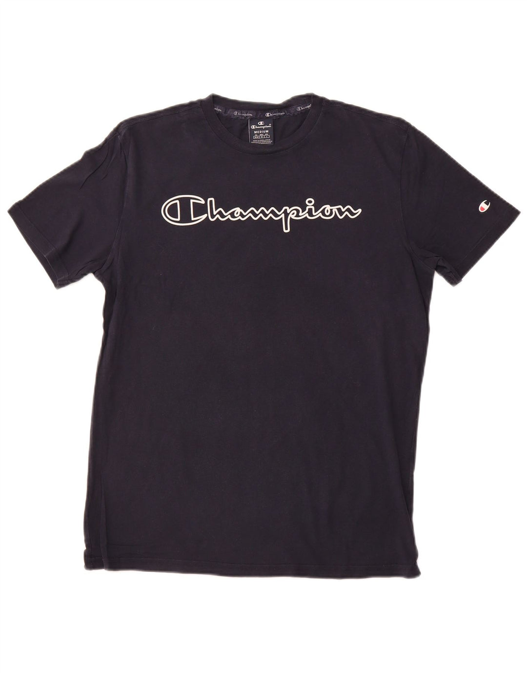 CHAMPION Herren-T-Shirt mit Grafik, mittelgroß, Marineblau