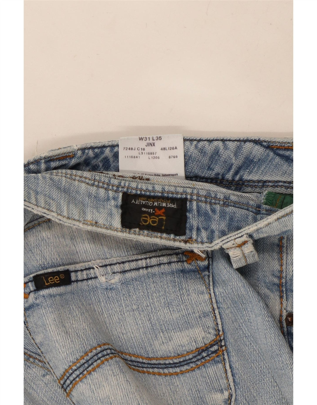 LEE Damen Jinx Distressed Bootcut Jeans W31 L35 Blaue Baumwolle