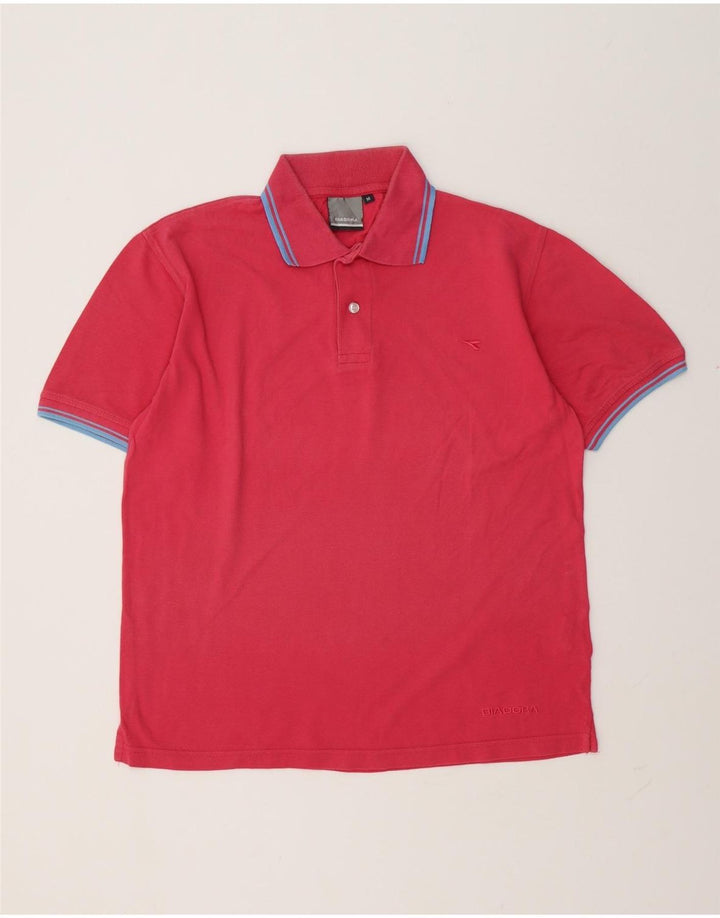 Diadora Herren-Poloshirt aus mittelrosa Baumwolle