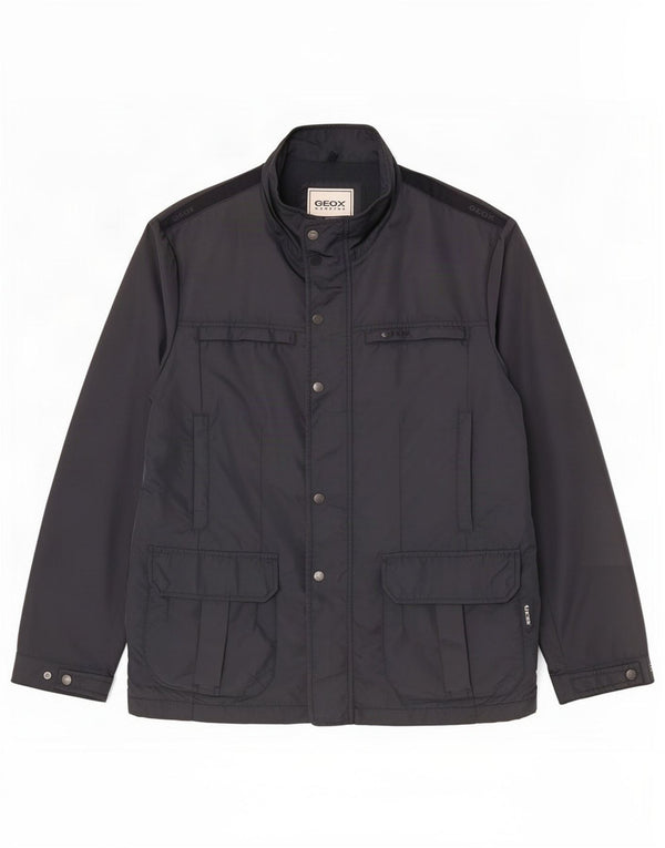 Geox Herren Utility-Jacke UK 48 4XL Marineblaues Polyamid