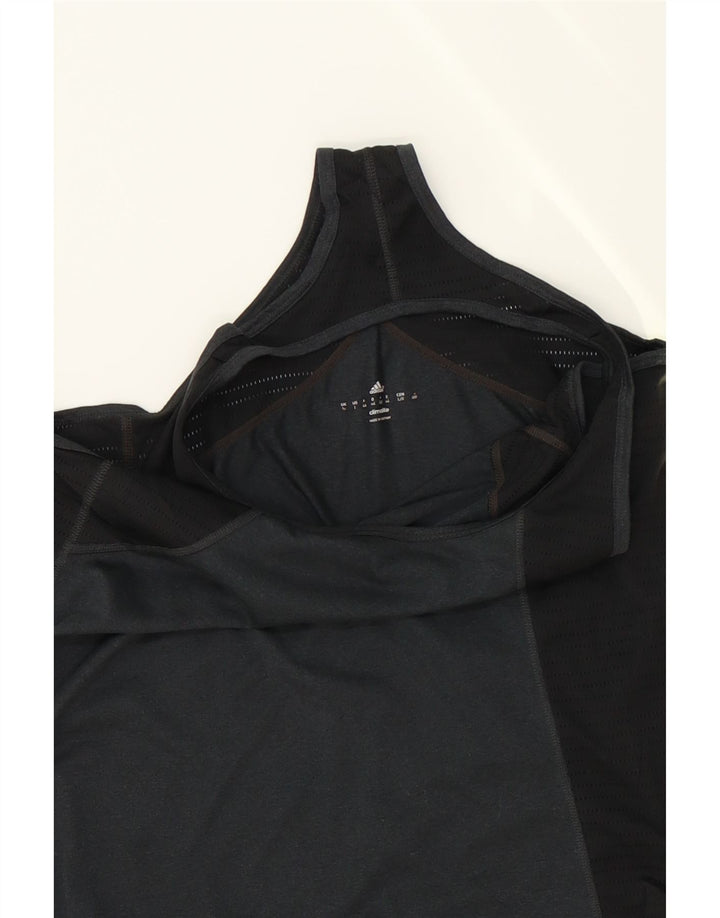 ADIDAS Womens Climalite Vest Top UK 14 Medium  Grey Colourblock Polyester Vintage Adidas and Second-Hand Adidas from Messina Hembry 