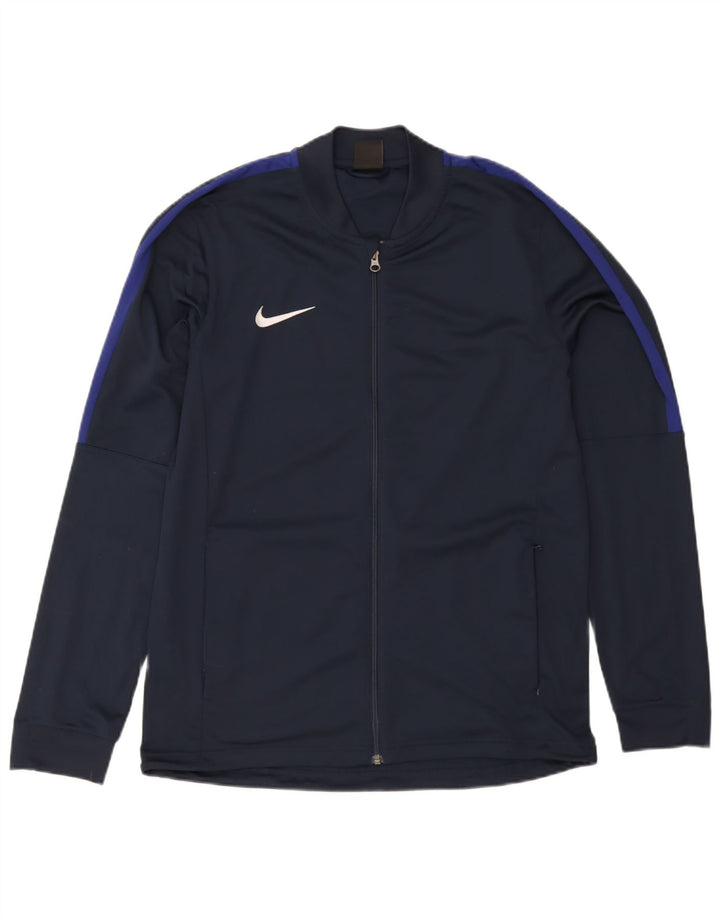 Nike Herren Dri Fit Trainingsanzug Top Jacke Große Marineblau Polyester Sport