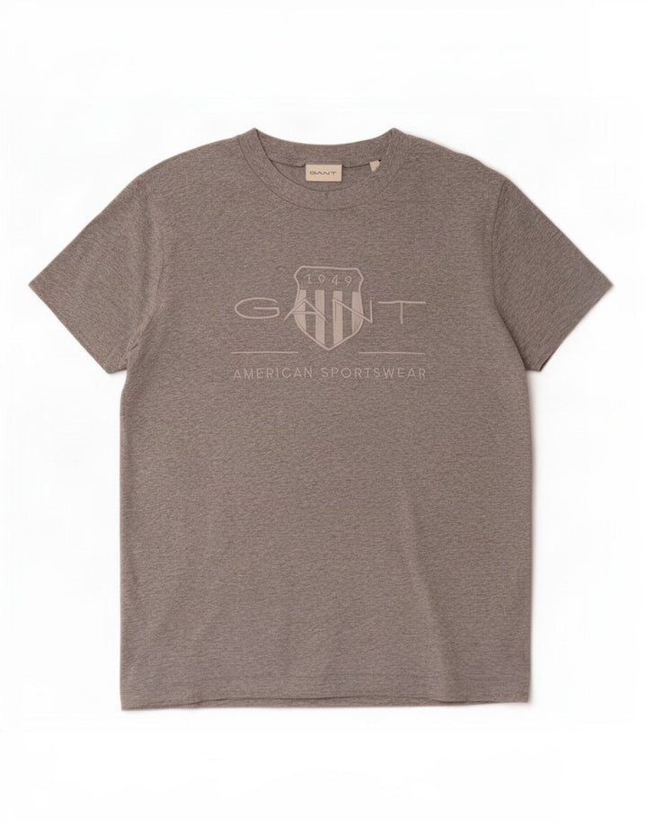Gant Herren-T-Shirt mit Grafik, mittelgraue Baumwolle