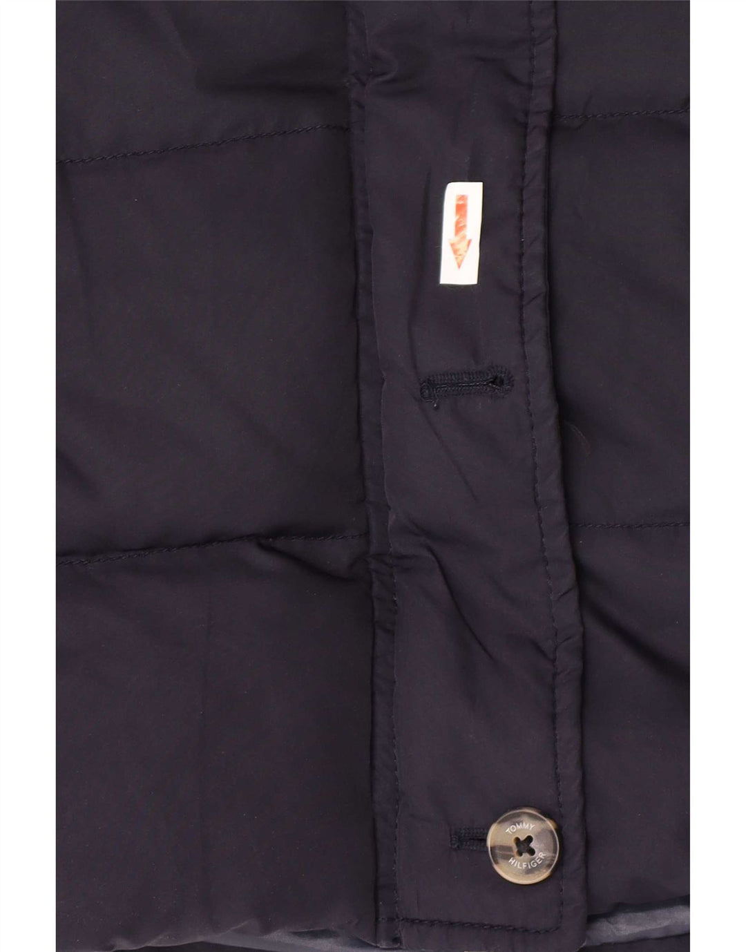 Tommy Hilfiger Wattierte Damenjacke mit Kapuze, UK 12, Mittelmarineblau, Polyester