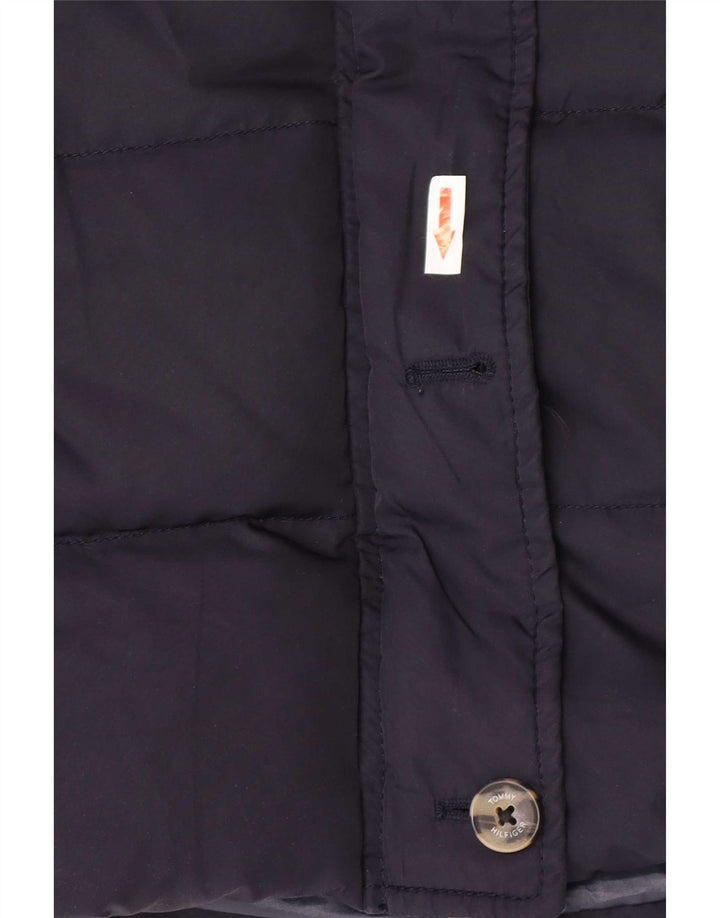 Tommy Hilfiger Wattierte Damenjacke mit Kapuze, UK 12, Mittelmarineblau, Polyester