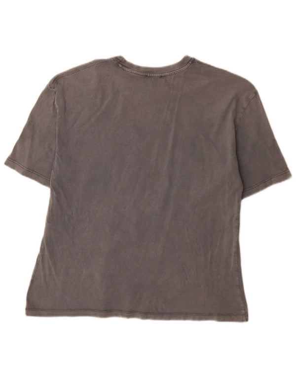 Zara Womens New York Graphic T-Shirt Top UK 10 Small Grau Baumwolle