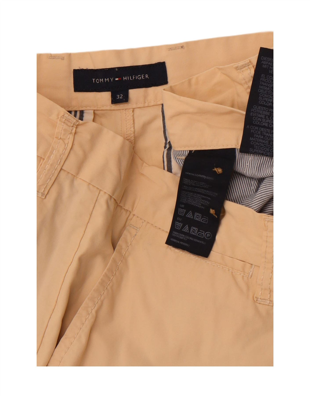 TOMMY HILFIGER Herren Chino Shorts W32 Mittelbeige Baumwolle