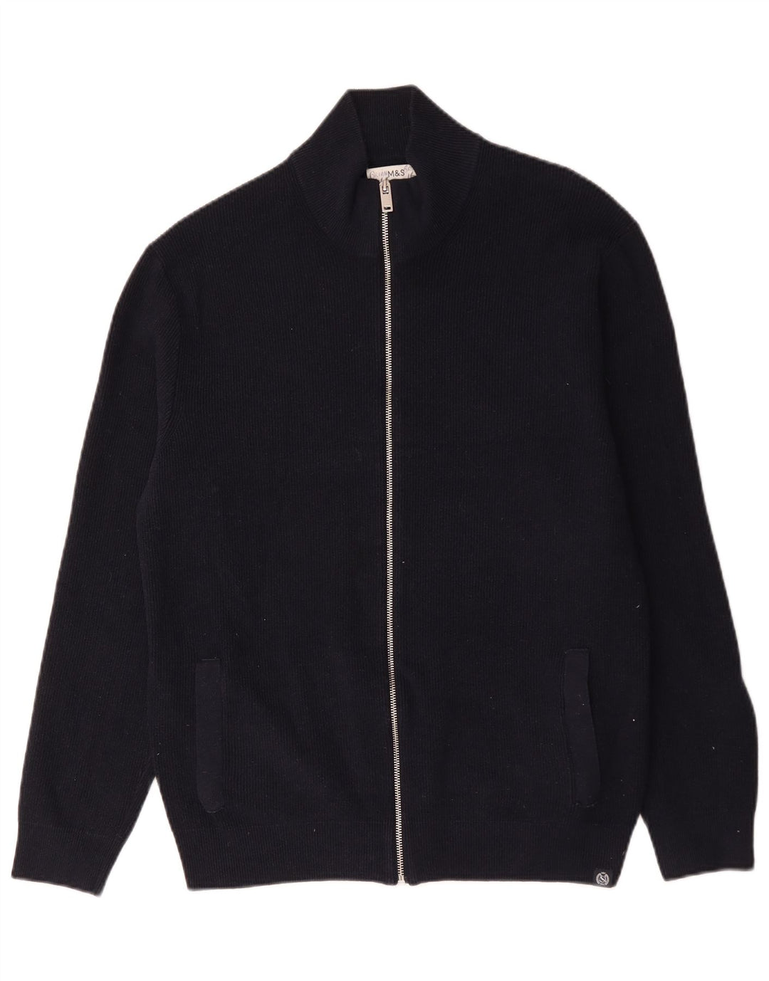 Marks & Spencer Herren Strickjacke XL Marineblau Polyester