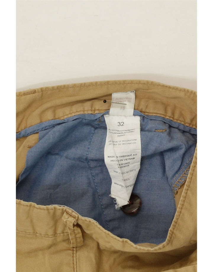 PENGUIN Mens Chino Shorts W32 Medium Beige Cotton Vintage Penguin and Second-Hand Penguin from Messina Hembry 