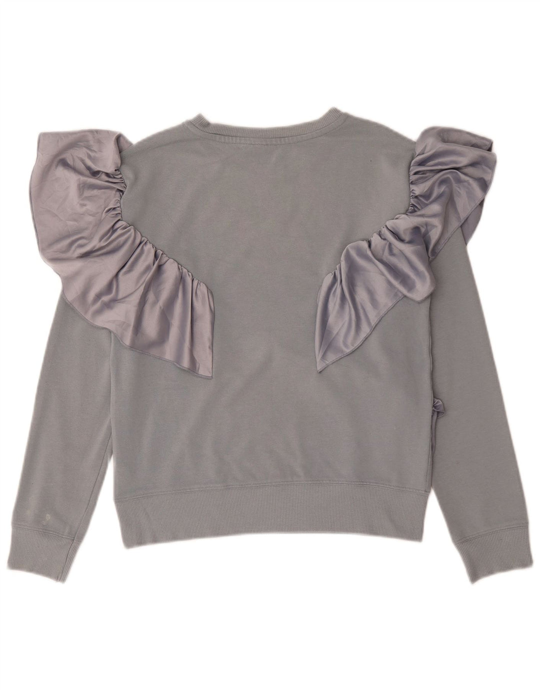 Topshop Damen-Sweatshirt-Pullover, Gr. 8, Größe S, Grau, Baumwolle