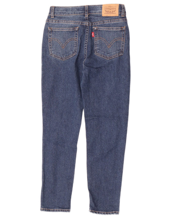 Levi's Mädchen Mini Mom Distressed Tapered Jeans, 7–8 Jahre, W22 L22, Blau