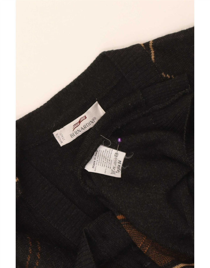 Bernardi Herren-Cardigan-Pullover IT 54 XL Grau Argyle/Diamond Wool