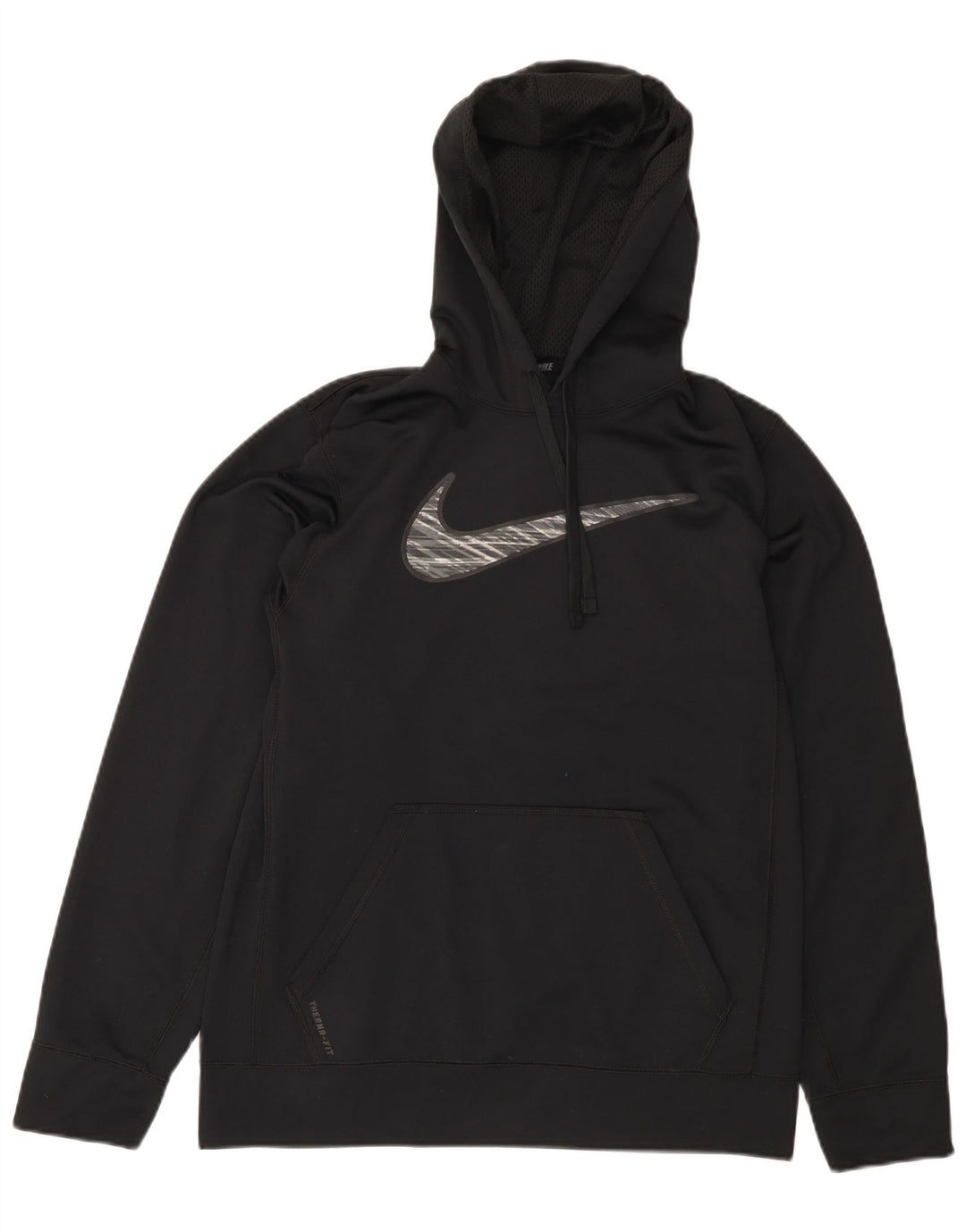 NIKE Herren Therma-Fit Graphic Hoodie Pullover Small Schwarz Polyester