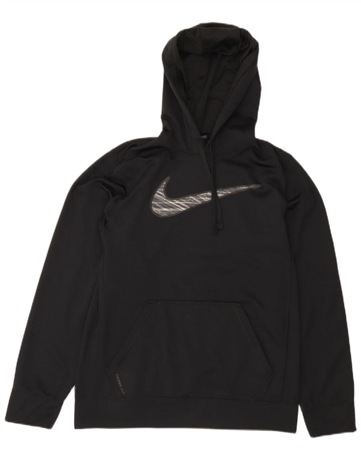 NIKE Herren Therma-Fit Graphic Hoodie Pullover Small Schwarz Polyester