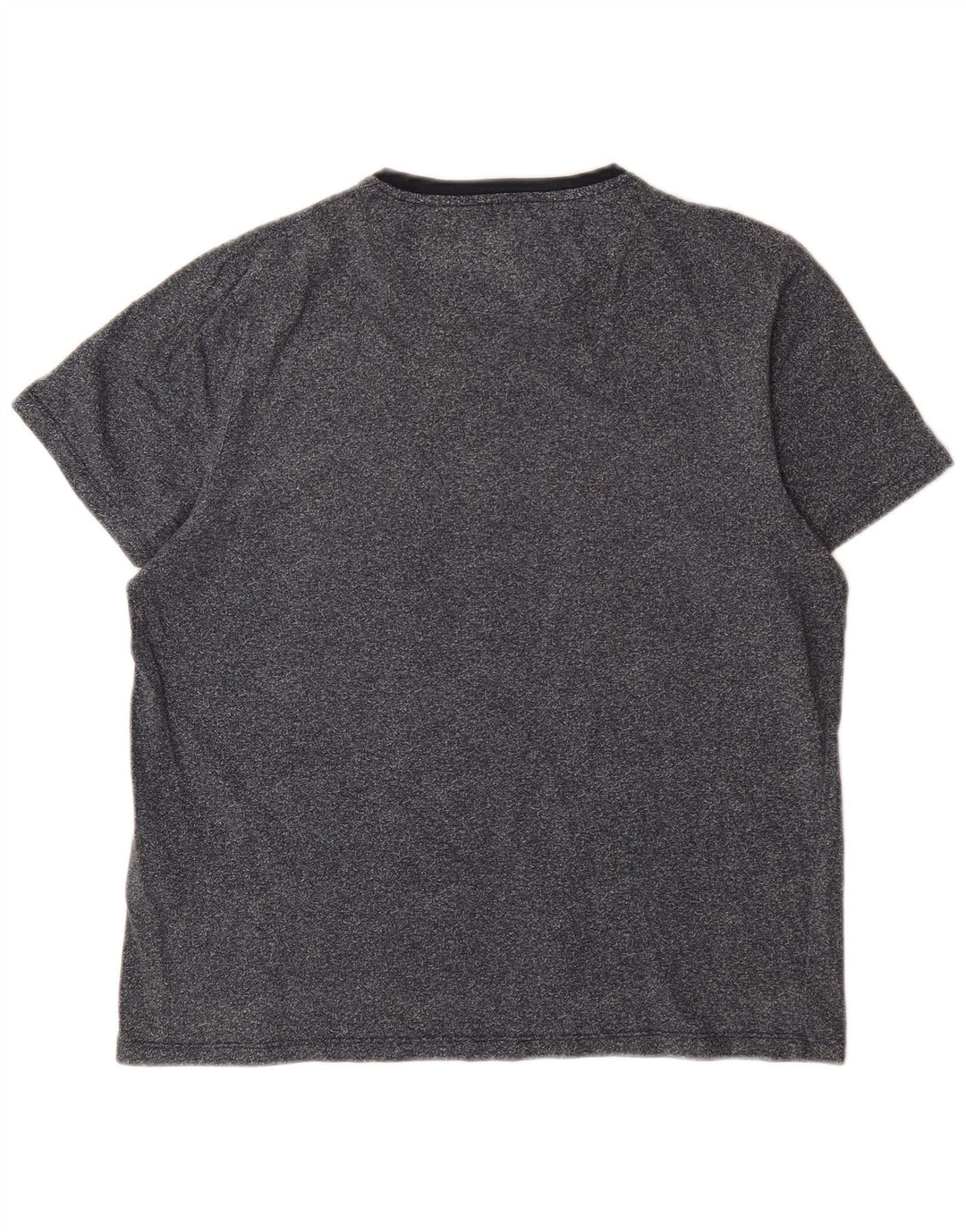 Ted Baker Herren-T-Shirt-Oberteil, Größe 4, groß, marineblau gesprenkelte Baumwolle