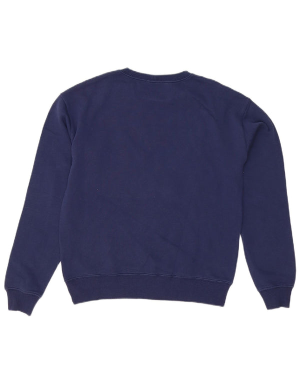 Benetton Mädchen-Sweatshirt mit Grafik, 13–14 Jahre, 3XL, Marineblau, Baumwolle