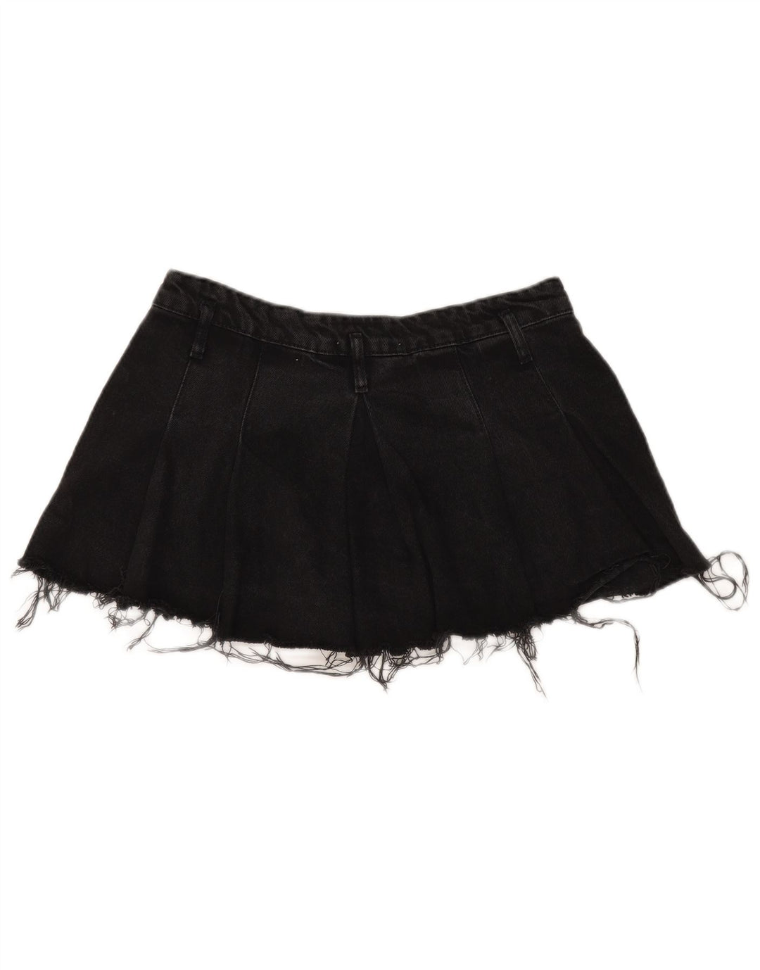 Zara Damen Mini-Jeansrock Medium W32 Schwarze Baumwolle