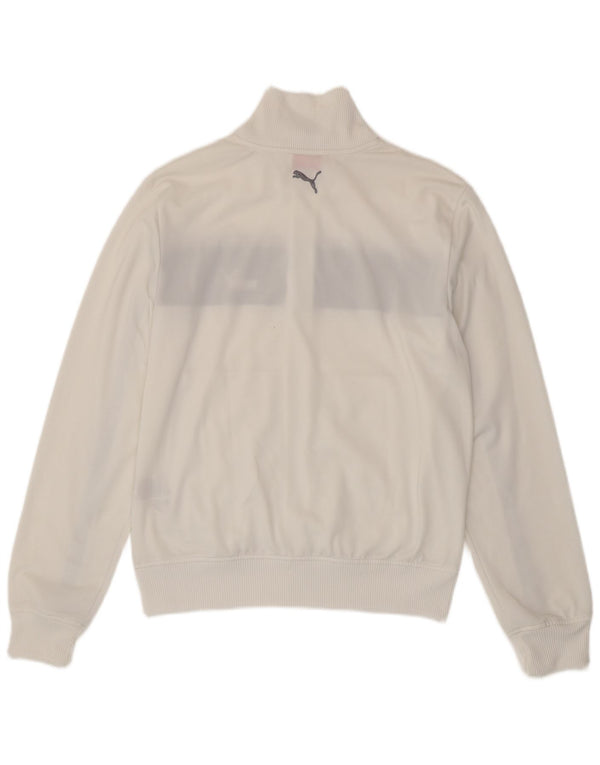Puma Mens Tracksuit Top Jacket Medium White Colourblock Polyester