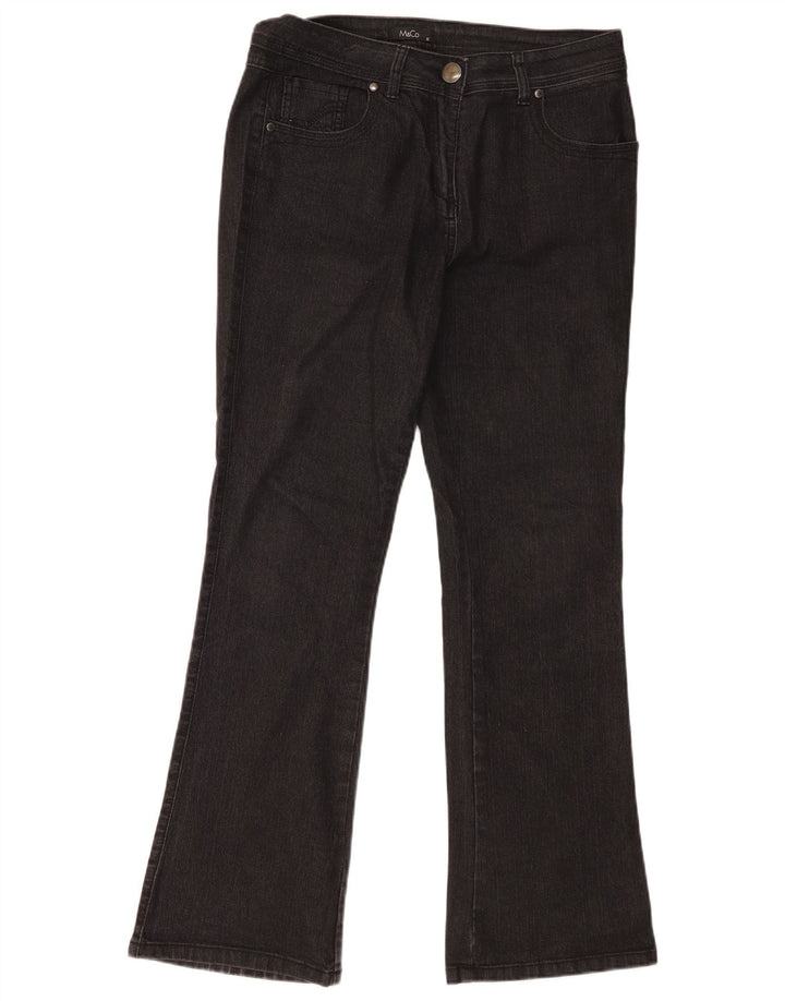 M&Co Damen Bootcut Jeans UK 12 Medium W32 L30 Schwarze Baumwolle