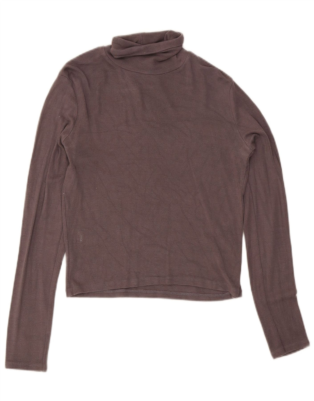 Zara Damen Crop Top Langarm UK 14 Large Grau