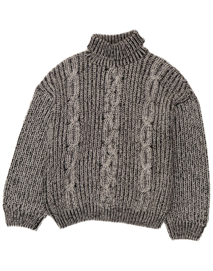 Vintage Herren Rollkragenpullover Pullover XL Grau