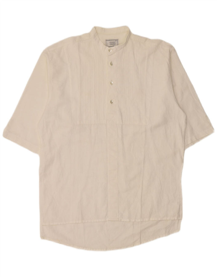 Vintage Herren 3/4 Ärmel Pullover Shirt Mittelweiß