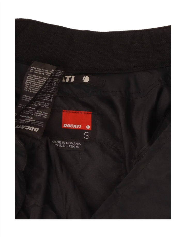 DUCATI Herren Graphic Racer Jacke UK 36 Small Schwarz Polyamid