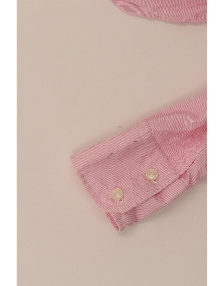 Benetton Damen-Hemd UK 12 Mittelrosa Nadelstreifen