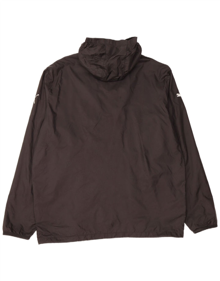 PUMA Herren-Regenjacke mit Kapuze, UK 44 2XL, schwarzes Nylon