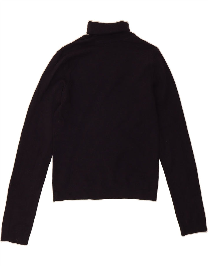 BENETTON Womens Crop Roll Neck Jumper Sweater UK 12 Medium Purple Wool Vintage Benetton and Second-Hand Benetton from Messina Hembry 