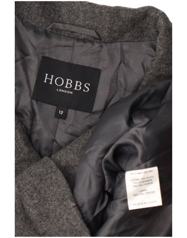 Hobbs Damen Pea Coat UK 12 Mittelgraue Wolle