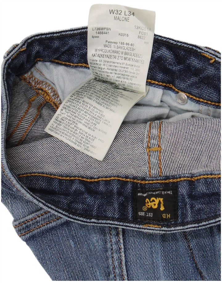 LEE Herren Malone Slim Jeans W32 L34 Blaue Baumwolle