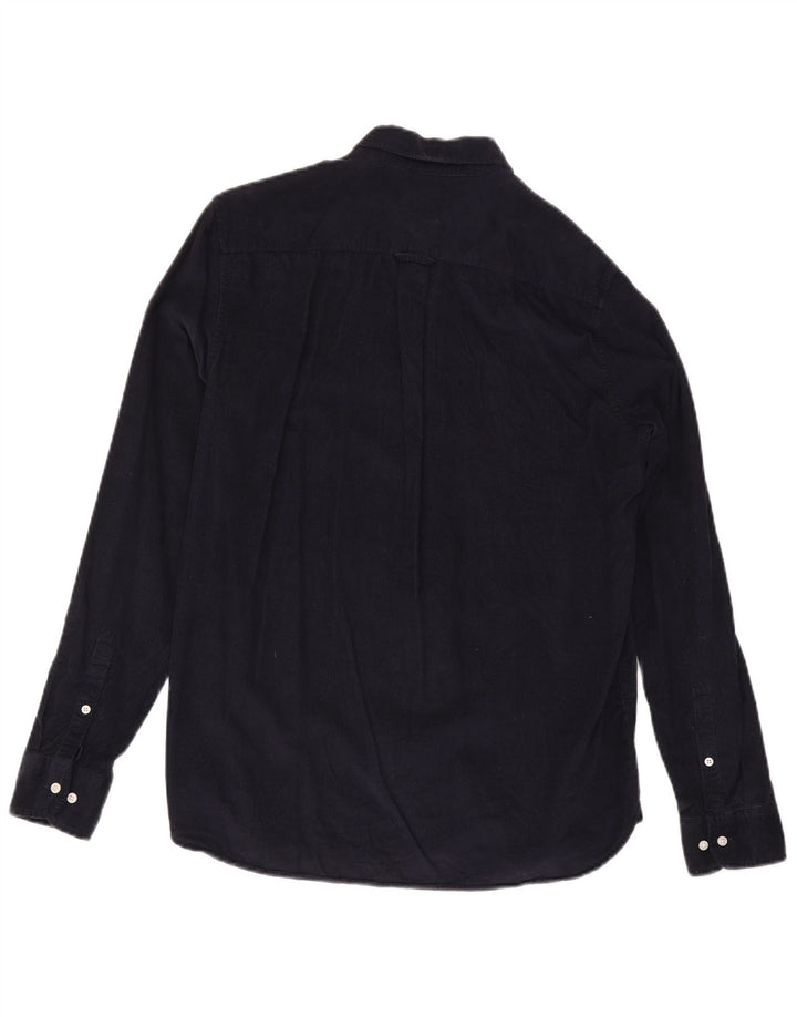 Superdry Herren-Cordhemd aus marineblauer Baumwolle, groß