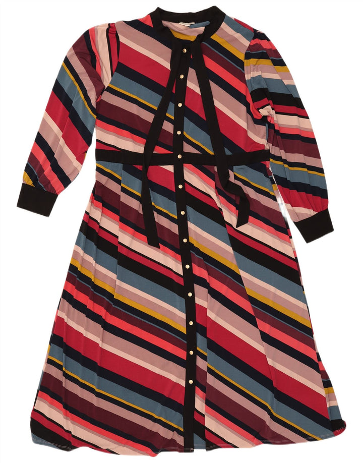 MONSOON Damen-Maxikleid zum Binden vorne, UK 18, XL, mehrfarbig gestreift