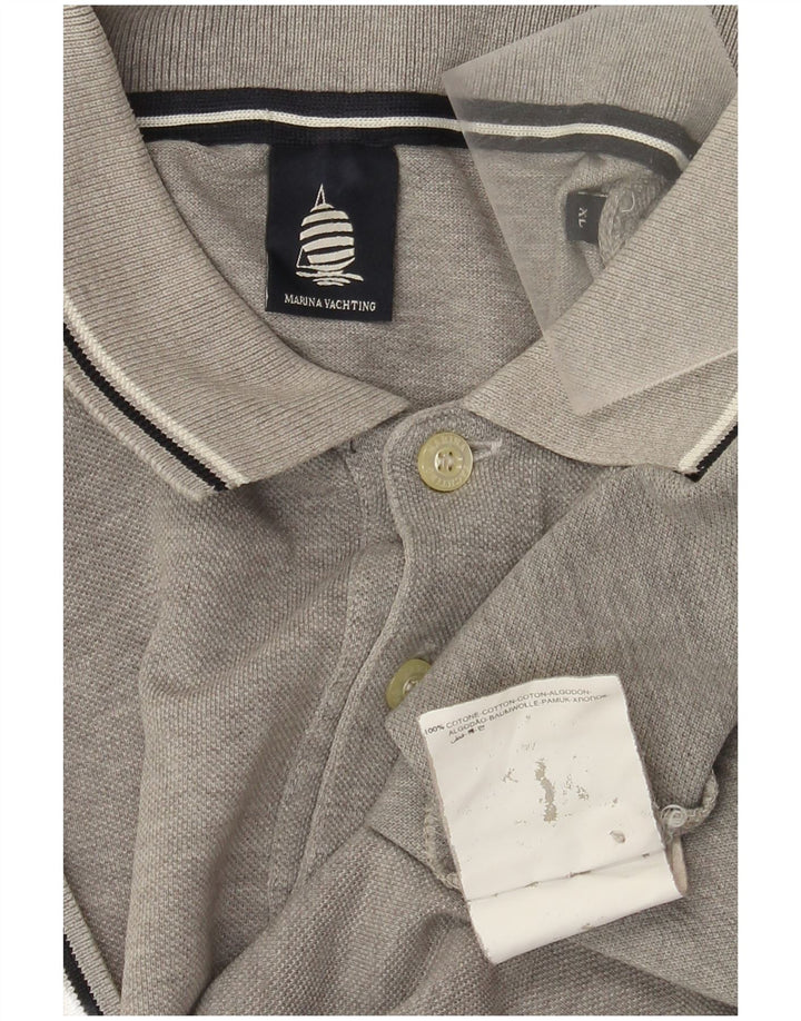 Marina Yachting Herren-Poloshirt XL, grau gefleckte Baumwolle