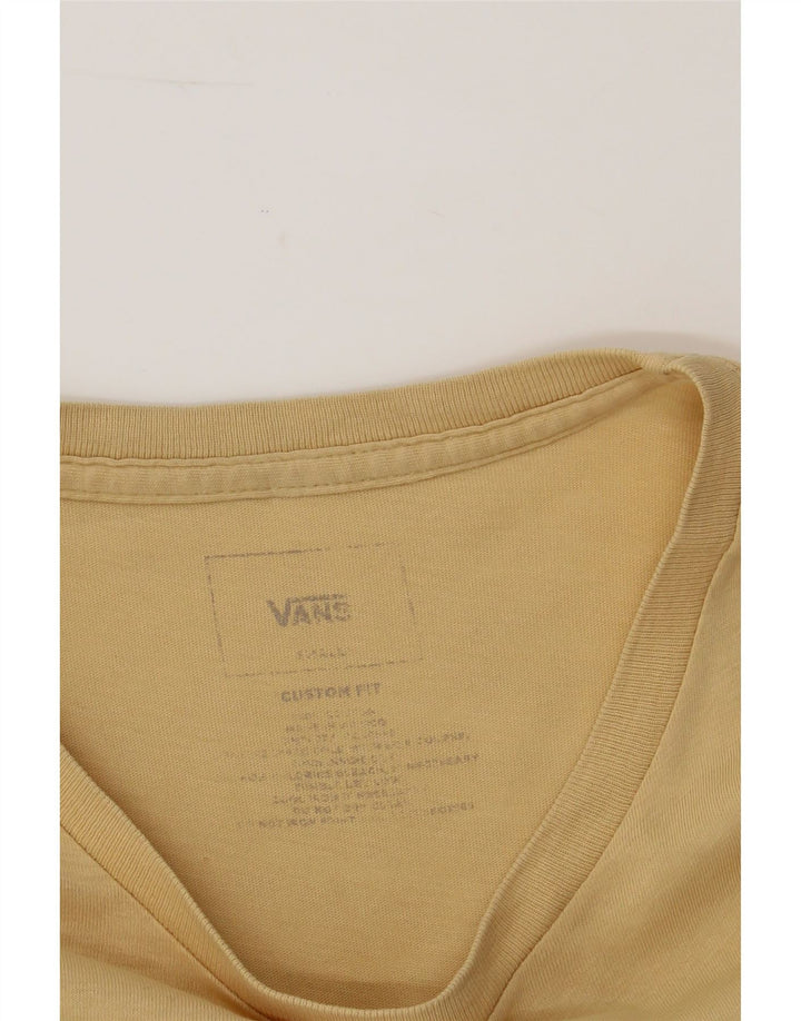 VANS Mens Custom Fit T-Shirt Top Small Beige Vintage Vans and Second-Hand Vans from Messina Hembry 