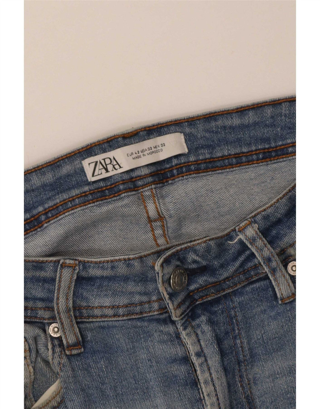 Zara Herren Jeansshorts EU 42 Large W32 Blau