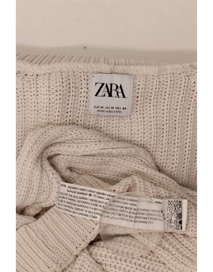 Rollkragenpullover für Herren von Zara, mittelbeige Baumwolle