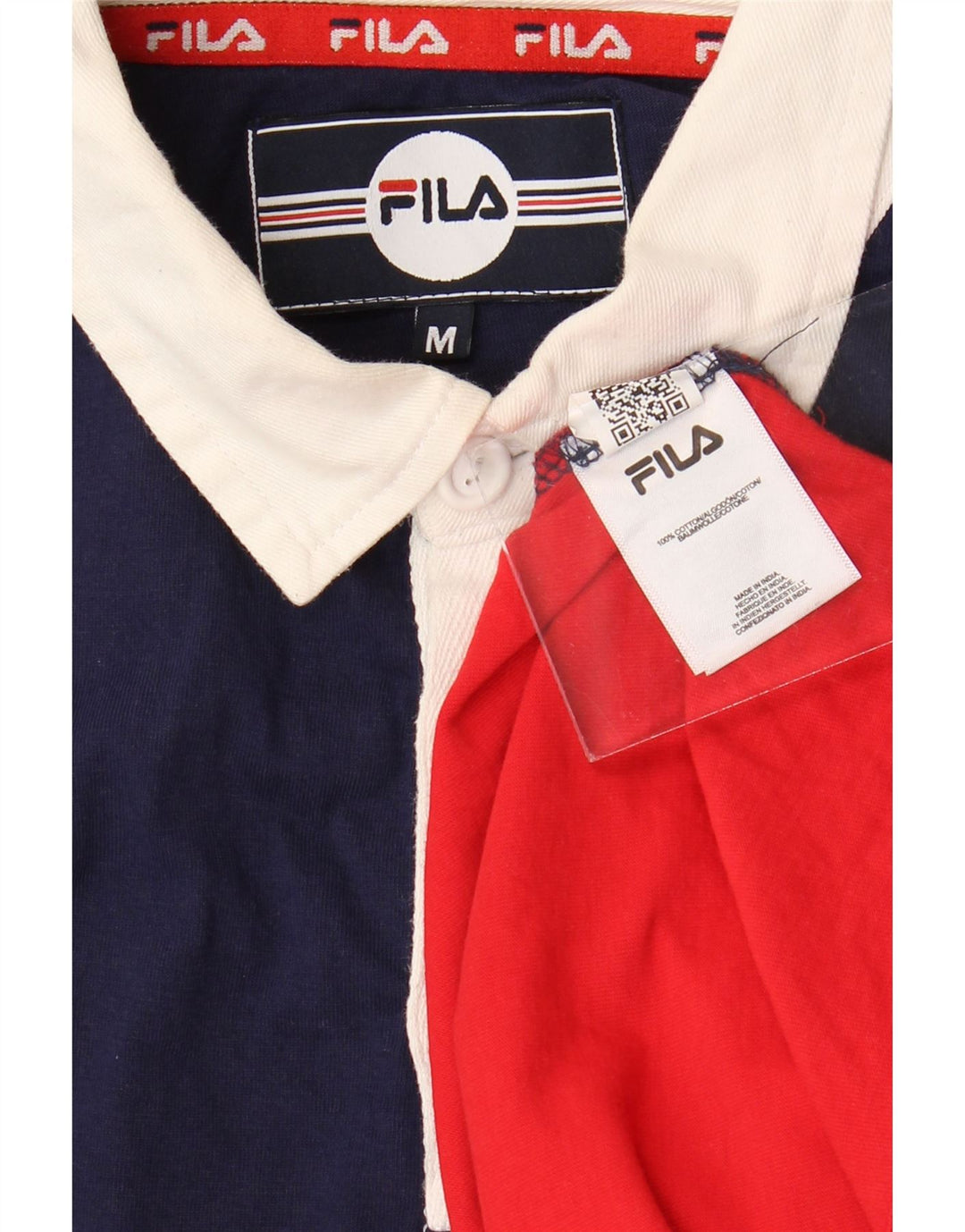 Fila Herren-Rugby-Poloshirt mit Grafik, mittelgroß, mehrfarbig, Farbblock