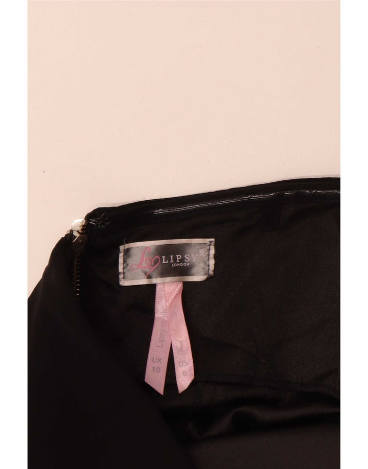 Lipsy Trägerloses Kleid für Damen, Größe S, Gr. 10, Schwarz gefleckt